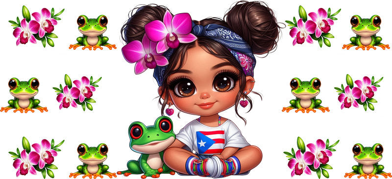 latina art cup wrap creative illustration for glass cup