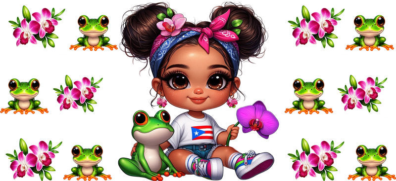 latina kids cup wrap colorful design for drinkware
