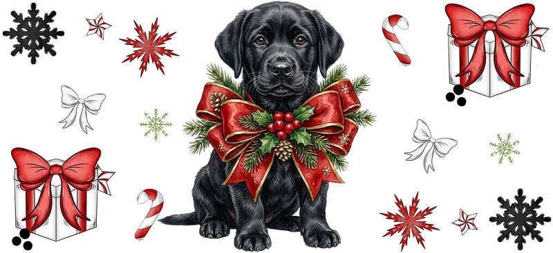 bundle christmas dog UV DTF cup wrap tumbler glass can aesthetic