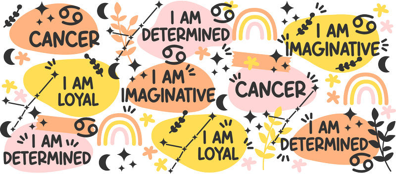 orange ribbon awareness UV DTF cup wrap for 16oz glass can cancer support decal KA-10398