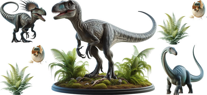 T-Rex Scene UV DTF Cup Wrap for 16oz Glass Can KA-10687