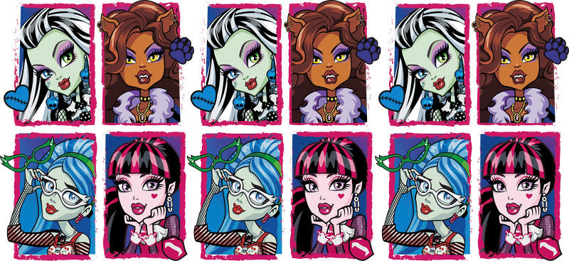 Gothic Character Collage UV DTF Cup Wrap for 16oz Glass Can KA-11055
