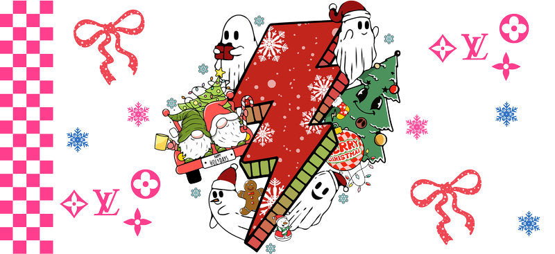 Christmas Designer Cup Wrap for 16oz Glass Can KA-11360