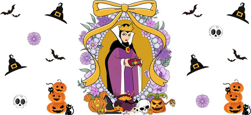 Halloween UV DTF Cup Wrap for 16oz Glass Can KA-11494