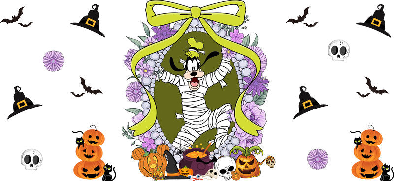 Halloween UV DTF Cup Wrap for 16oz Glass Can KA-11511