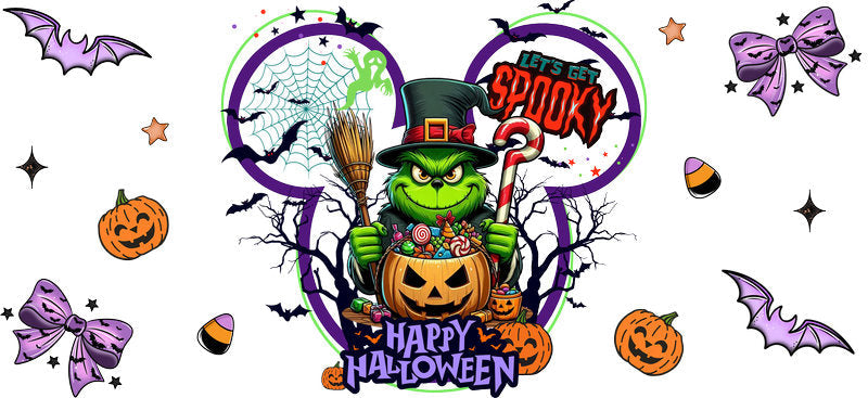 Halloween UV DTF Cup Wrap Tumbler Decal Glass Can Wrap for 16oz Libbey KA-12377