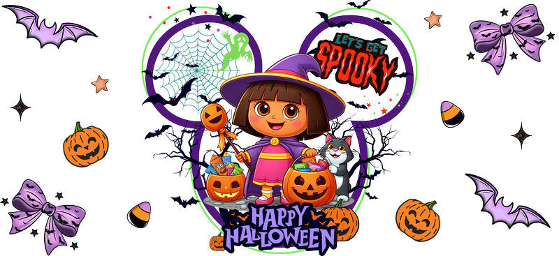Halloween UV DTF Cup Wrap Tumbler Decal Glass Can Wrap for 16oz Libbey KA-12380