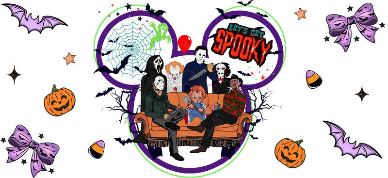 Halloween UV DTF Cup Wrap Tumbler Decal Glass Can Wrap for 16oz Libbey KA-12382