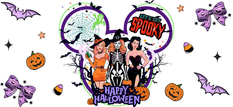 Halloween UV DTF Cup Wrap Tumbler Decal Glass Can Wrap for 16oz Libbey KA-12383