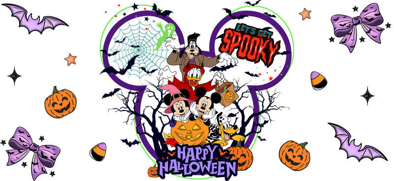 Halloween UV DTF Cup Wrap Tumbler Decal Glass Can Wrap for 16oz Libbey KA-12390