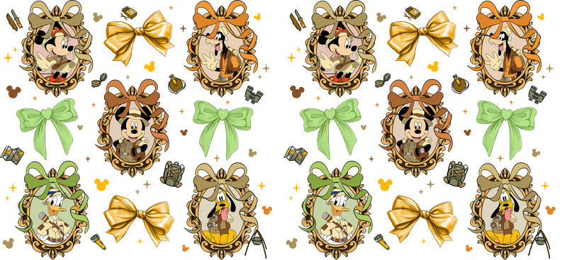 Cute Cartoon Bow UV DTF Transfer for 16oz Libbey KA-14091
