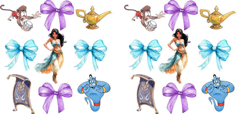 Fantasy Princess Ribbon UV DTF Transfer for 16oz Libbey KA-14095
