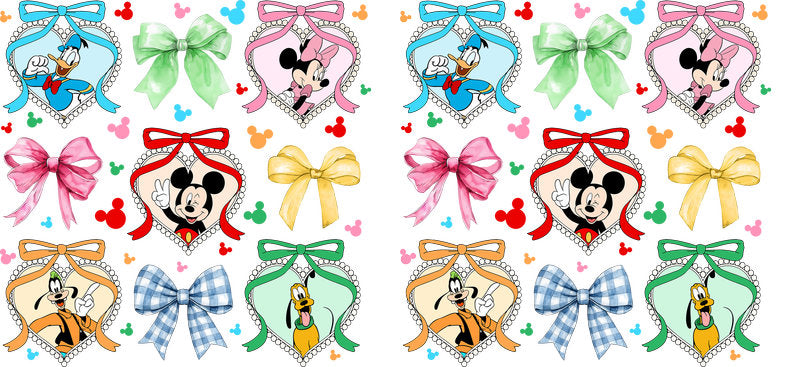 Cute Character Ribbon UV DTF Cup Wrap for 16oz Libbey KA-14120