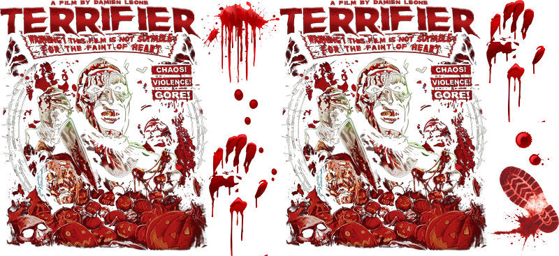 Hell On Terrifiers Horror Movie UV DTF Cup Wrap for 16oz Libbey KA-14545