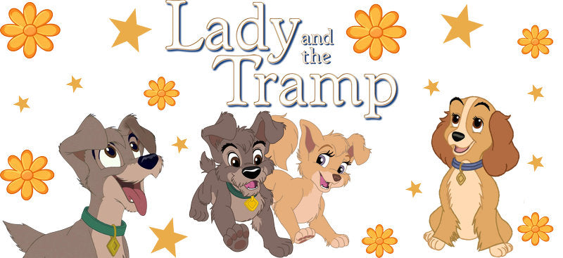 Cute Cocker Spaniel Dog Friends UV DTF Cup Wrap for 16oz Libbey Glass KA-14694