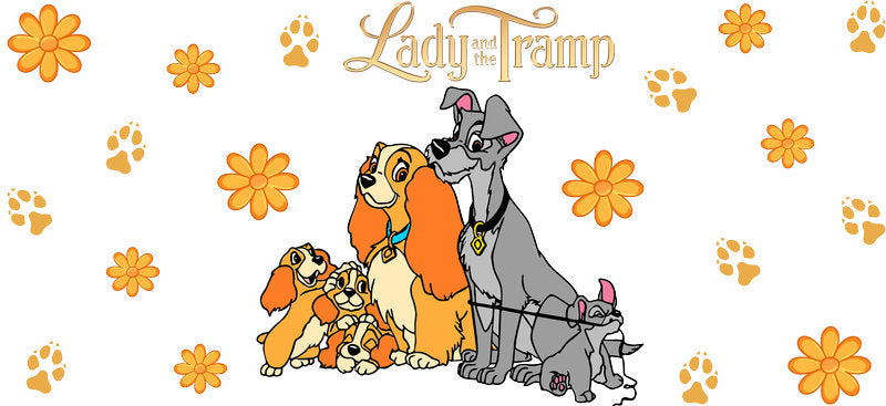 Cute Cocker Spaniel Dog Friends UV DTF Cup Wrap for 16oz Libbey Glass KA-14715
