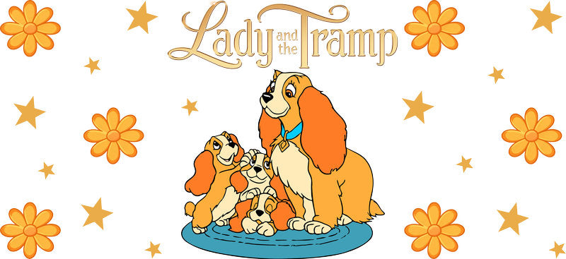 Cute Cocker Spaniel Dog Friends UV DTF Cup Wrap for 16oz Libbey Glass KA-14731