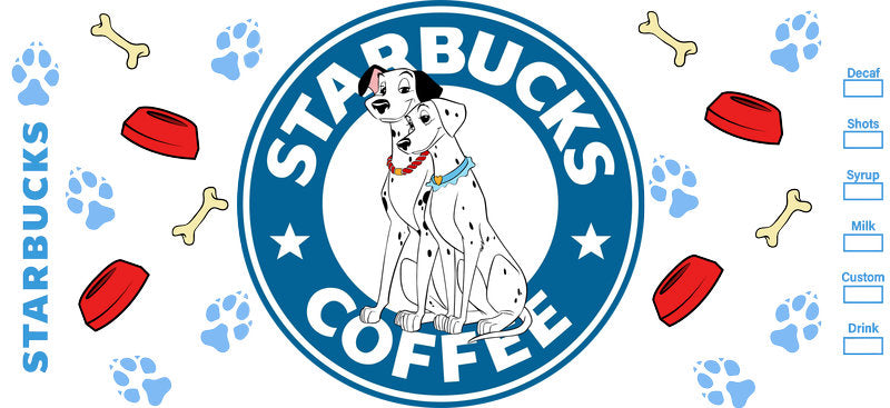 Cute Dalmatian Puppy UV DTF Cup Wrap for 16oz Libbey Glass KA-14780