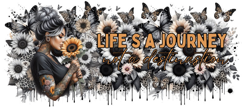 Tattoo Badass Girl UV DTF Cup Wrap for 16oz Libbey KA-14848
