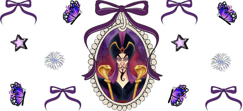 Dark Sorcerer Portrait UV DTF Cup Wrap for 16oz Libbey Glass KA-16694
