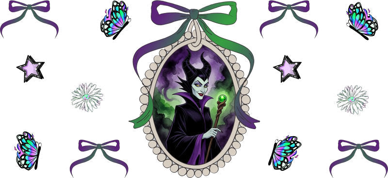 Dark Fairy Portrait UV DTF Cup Wrap for 16oz Libbey Glass KA-16695