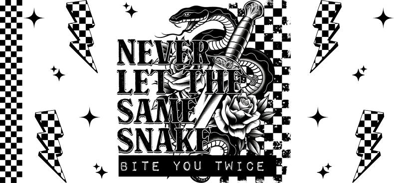 Snake and roses gothic quote UV DTF cup wrap for 16oz Libbey glass