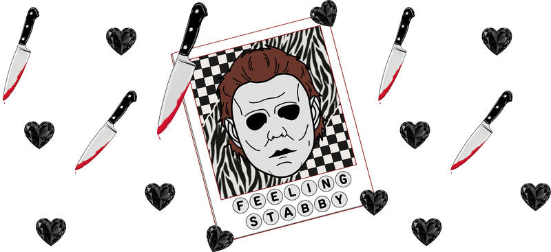 Masked Horror Character UV DTF Cup Wrap for 16oz Libbey Can KA-17346