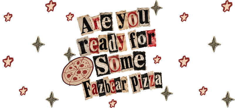 Pizza Night Horror UV DTF Cup Wrap for 16oz Libbey Can KA-17364