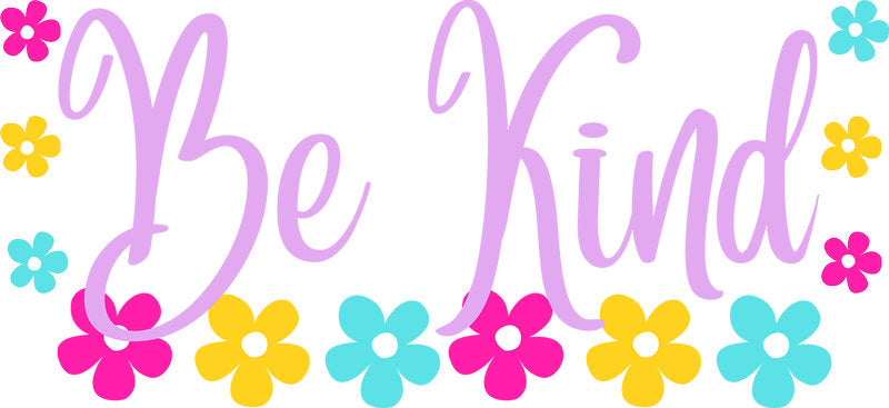 Be Kind Floral UV DTF Cup Wrap for 16oz Libbey Can KA-17385