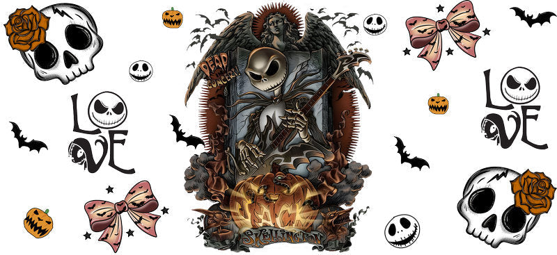 Chainsaw Horror Halloween UV DTF Cup Wrap for 16oz Libbey Can KA-17447