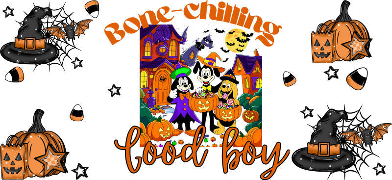 Halloween Good Boy UV DTF Cup Wrap for 16oz Libbey Can KA-17470