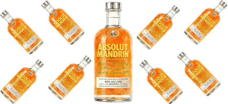 Mandarin Vodka UV DTF Cup Wrap for 16oz Libbey Can KA-17591