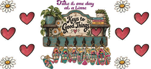 Keys to Good Things UV DTF Cup Wrap for 16oz Libbey Can KA-17853
