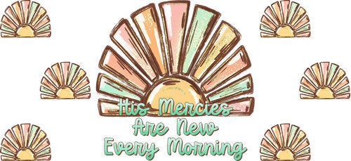 Morning Sunrise Quote UV DTF Cup Wrap for 16oz Libbey Can KA-17896