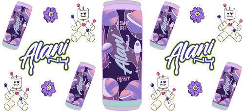 Purple Energy Drink UV DTF Cup Wrap for 16oz Libbey Can KA-17904