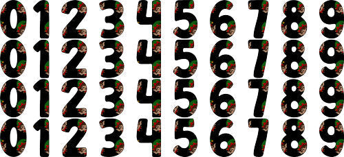 Black Holiday Numbers UV DTF Cup Wrap for 16oz Libbey Can KA-17947