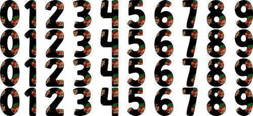 Black Holiday Numbers UV DTF Cup Wrap for 16oz Libbey Can KA-17955
