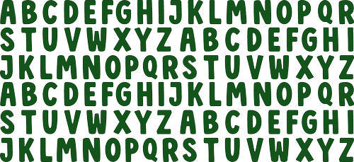 Green Holiday Alphabet UV DTF Cup Wrap for 16oz Libbey Can KA-17961