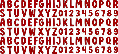 Red Holiday Alphabet Numbers UV DTF Cup Wrap for 16oz Libbey Can KA-17965