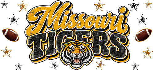 Missouri Football UV DTF Cup Wrap for 16oz Libbey Can KA-18071
