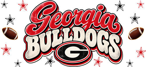 Georgia Football UV DTF Cup Wrap for 16oz Libbey Can KA-18085