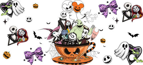 Halloween Cauldron Characters UV DTF Cup Wrap for 16oz Libbey Can KA-18629