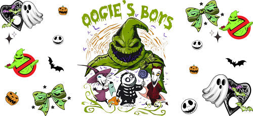 Boogie Monster Halloween UV DTF Cup Wrap for 16oz Libbey Can KA-18698