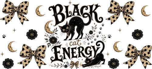 Black Cat Energy UV DTF Cup Wrap for 16oz Libbey Can KA-18756