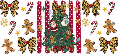 Christmas Santa Gifts UV DTF Cup Wrap for 16oz Libbey Can KA-18841