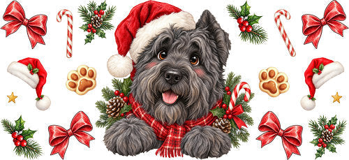 Cairn Terrier Christmas UV DTF Cup Wrap for 16oz Libbey Can KA-19219