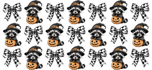 Raccoon Pumpkin UV DTF Cup Wrap for 16oz Libbey Can KA-19372