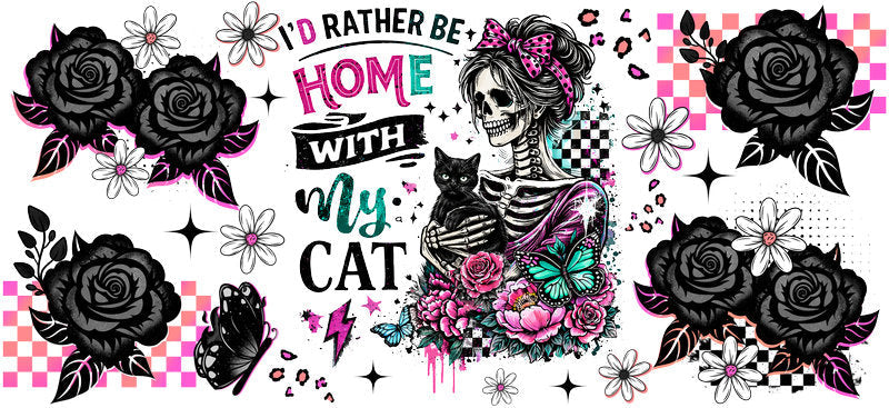 Home With My Cat Cup Wrap for Libbey Glass | Wrap KA-5723