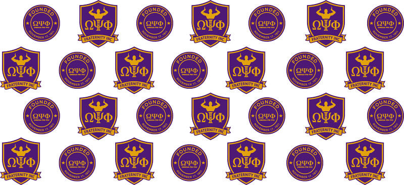 Omega Psi Phi round logo wrap KA-5825