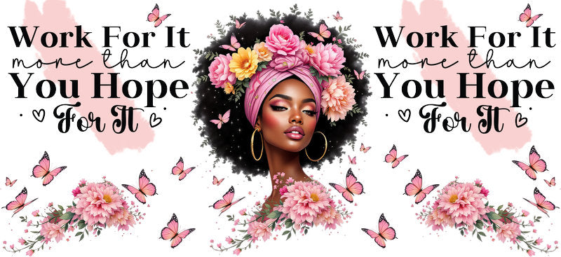 work for it afro beauty uv dtf wrap ka-5867